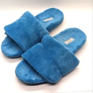 Vionic- DREAM sz.  5 Faux Fur Slippers- Atomic Blue- EUC